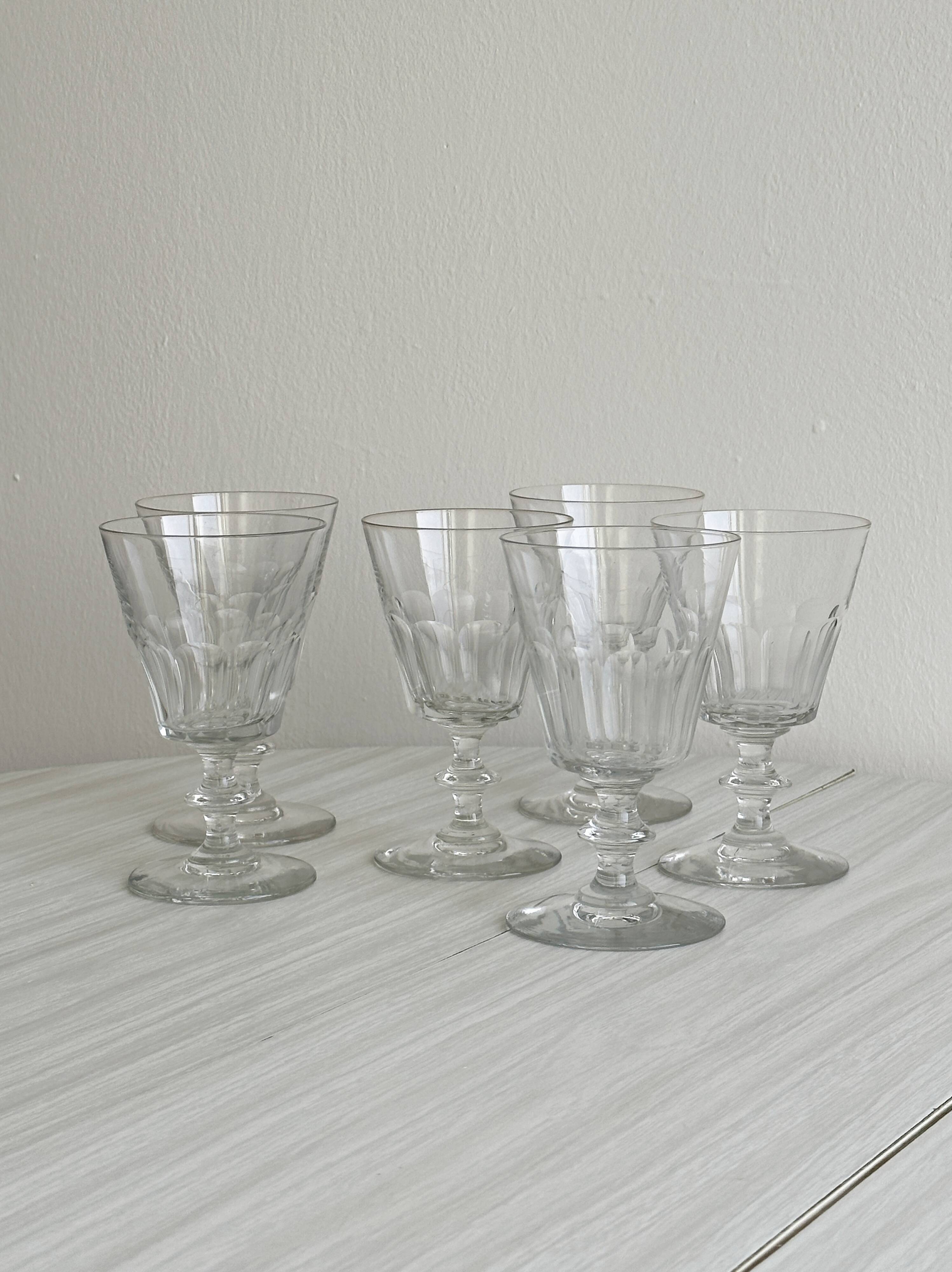 6 glass stemware glasses