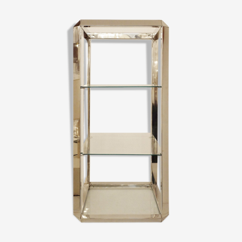 Shelves in chrome and glass of Vittorio Introini