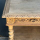Console chêne brut massif décor végétal sculpté fin XIXe