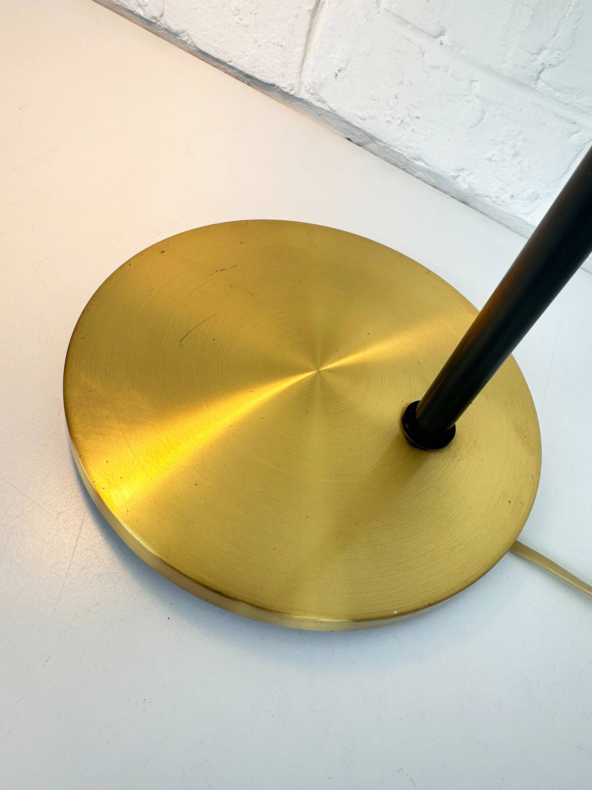 Desk lamp "Lento" Jo Hammerborg, Fog & Mørup, Brass, Denmark, 1960
