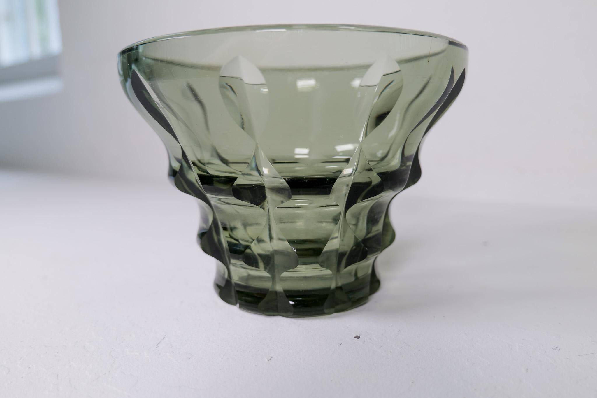 Art Deco glass bowl Sweden 1930s