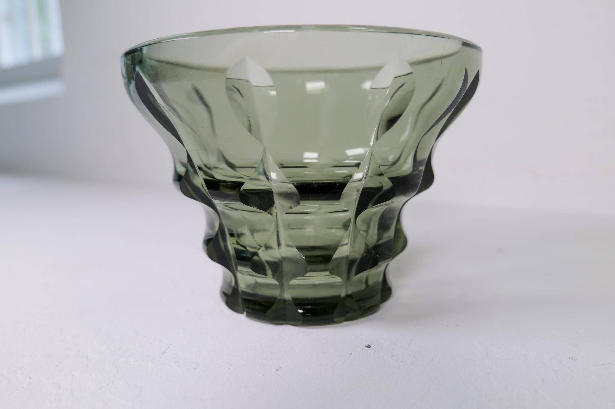 Bol en verre Art déco Suède 1930s
