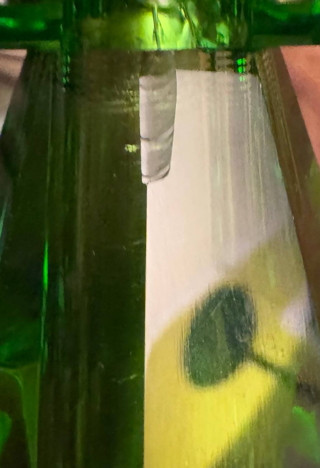 Lampe cristal émeraude Art Déco
