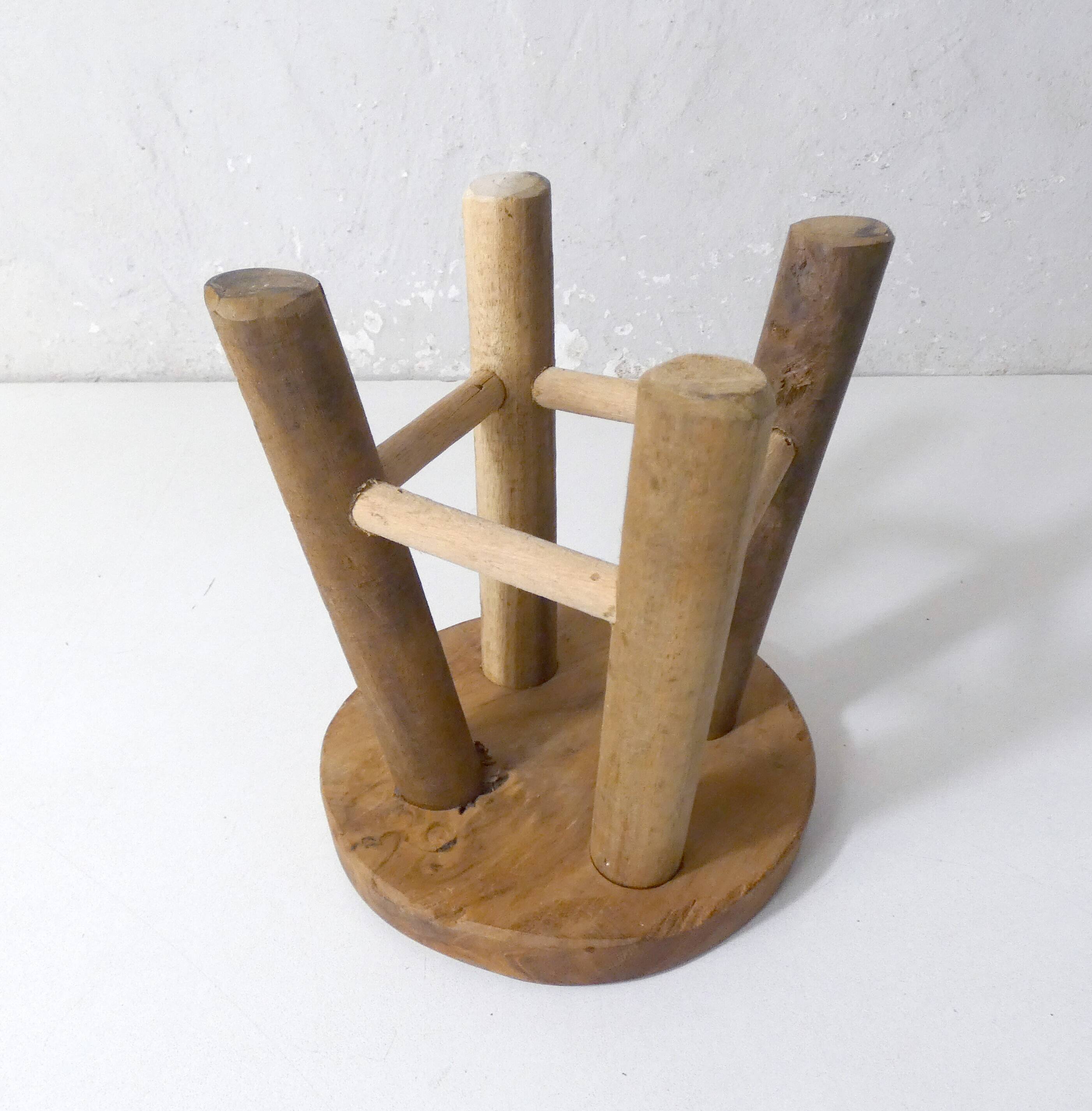 small teak stool