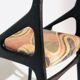 Set of 4 Baumann chairs in 1980 fabric with black wooden base