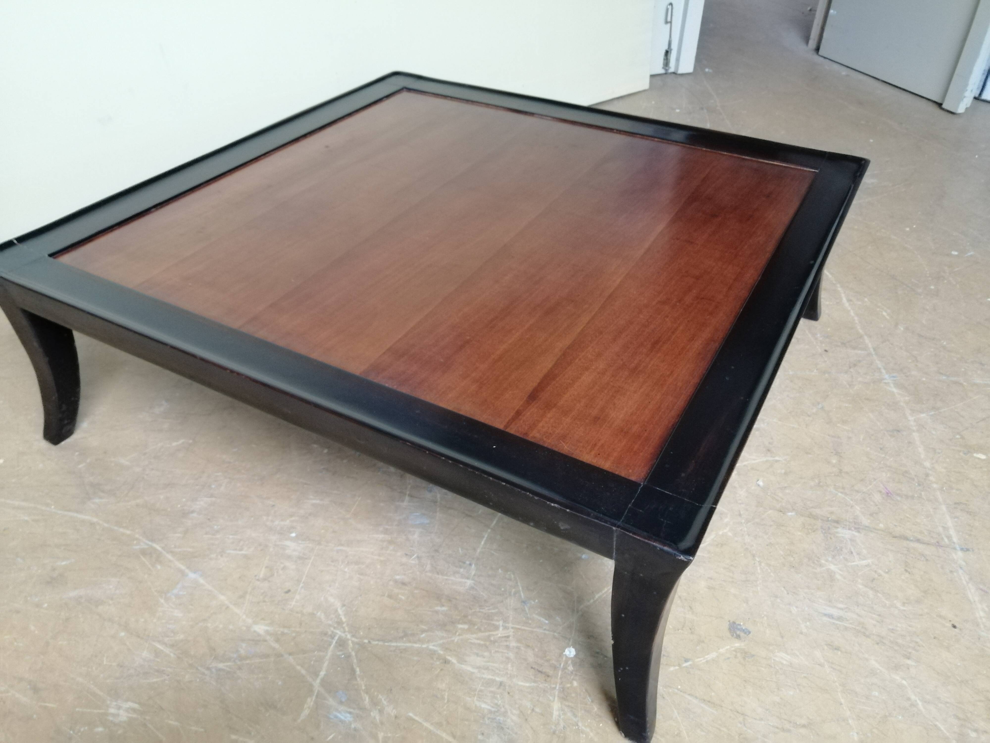 Square coffee table in cherry