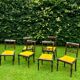 Set of 6 carved wooden chairs