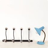 Lot: porte manteau + lampe années 50