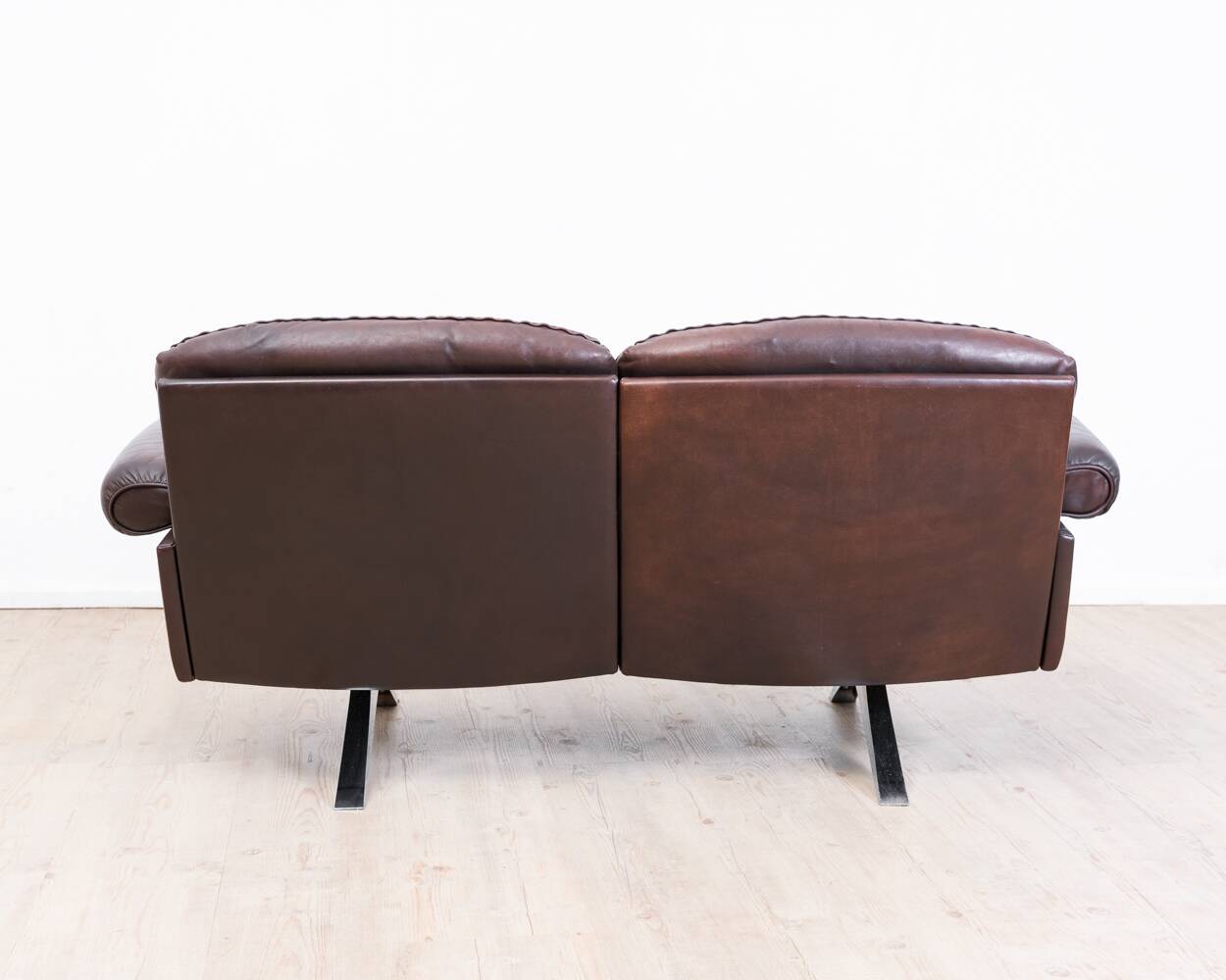 Brown leather 2-seater sofa by De Sede, model DS 31, vintage 1960s.