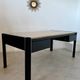 Italian design postmodern desk in metal and vintage 80s travertine top
