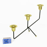 1970s. minimalist table candle holder, for three candles, belgium