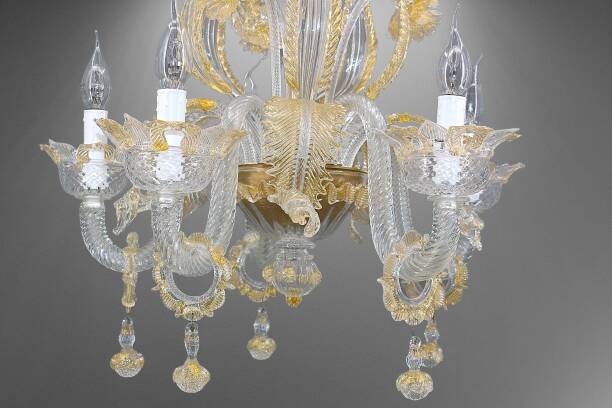 Venetian lustre in Murano glass and gold leaf