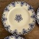 Flat ironstone plates "Rouen" Jules Vieillard Bordeaux