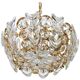 Small golden brass suspension with crystal glass inlay by Palwa, Germany, 1970s.