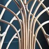 Rattan umbrella holder, vintage rattan plant holder, basket