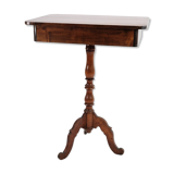 Side Table on a Mahogany Pillar from Around the Year 1850s