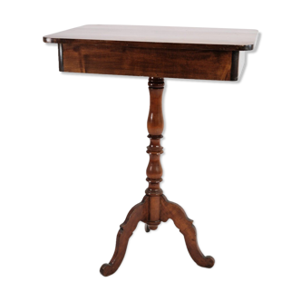 Side Table on a Mahogany Pillar from Around the Year 1850s