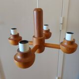 Vintage Ikea pine chandelier