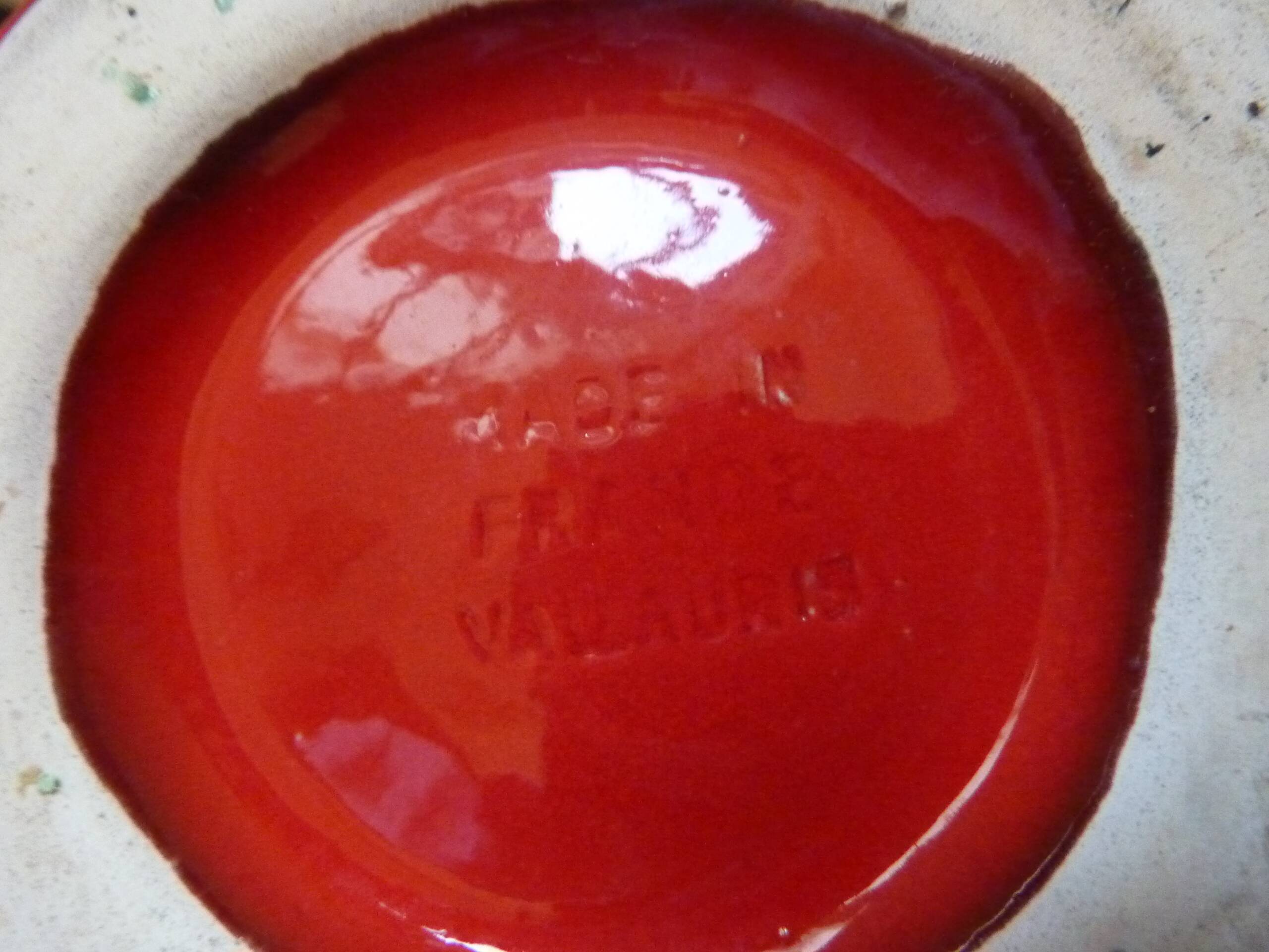 brooch shaped like a cherry tomato ceramic Vallauris