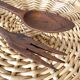 Salad cutlery in olive wood