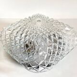 Wall lamp glass and steel ceiling light 1950s