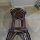 Set of 2 swivel bar stools / chairs - wood - cane - rattan - 80s