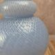 Vintage lampshade in light blue opaline glass – textured milky glass