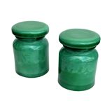 Malachite glass containers – Czechoslovakia, 1970s