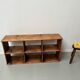 Antique pine storage cabinet with lockers