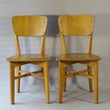 Set of 4 Prouvé "Recontruction" style chairs - reissued 1980 -
