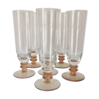 Set of 6 vintage champagne flutes