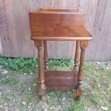 Bedside table nightstand wood + vintage case