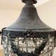 Antique Belgium Beaded Acorn Chandelier