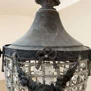 Antique Belgium Beaded Acorn Chandelier