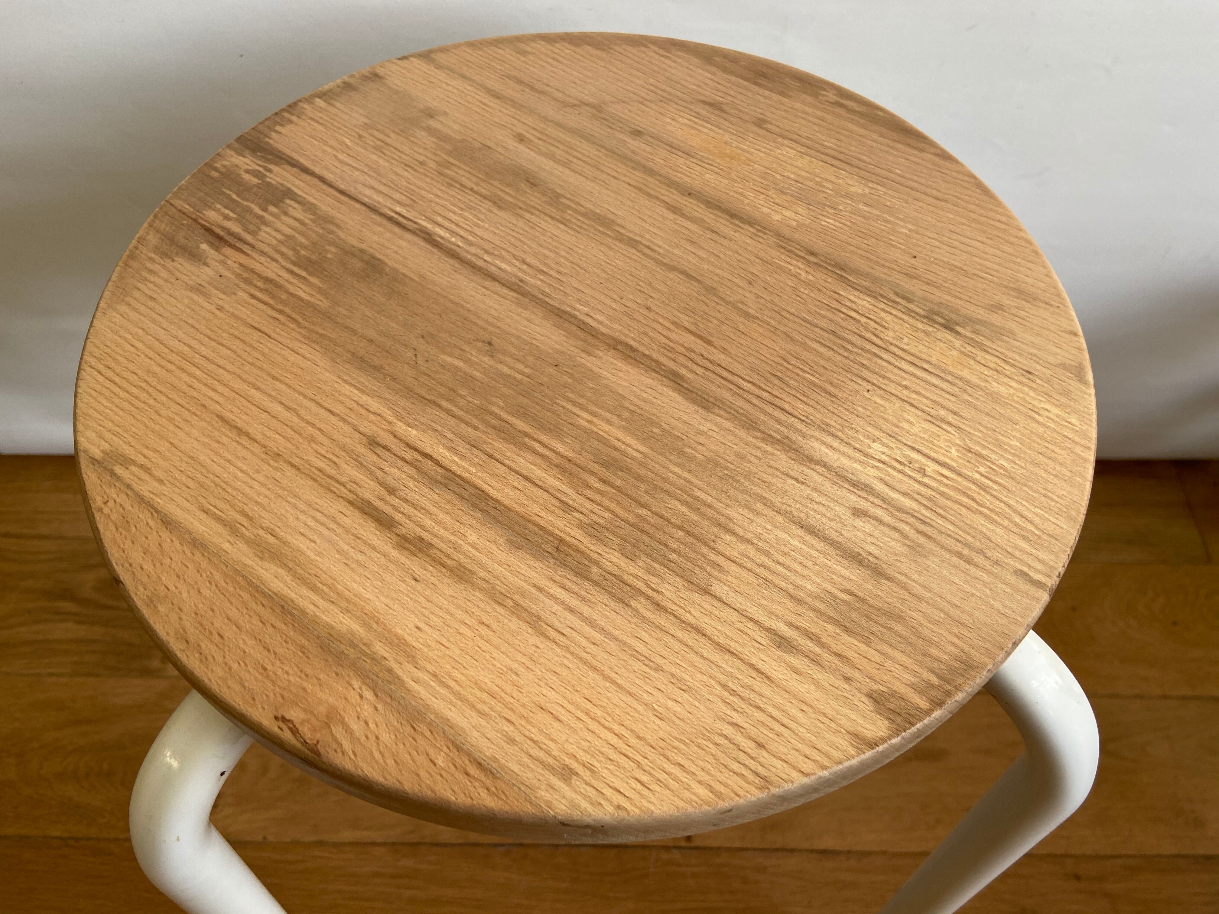 Wooden and metal stool