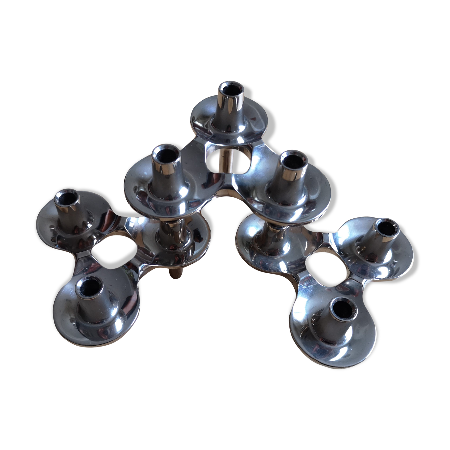 3 candlesticks Nagel BMF model "Orion" vintage 60/70