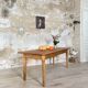 Vintage farmhouse table in solid oak.
