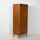 Antique Scandinavian filing cabinet, tambour archive cabinet, high-end, single, Sweden, 1960s