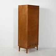 Antique Scandinavian filing cabinet, tambour archive cabinet, high-end, single, Sweden, 1960s