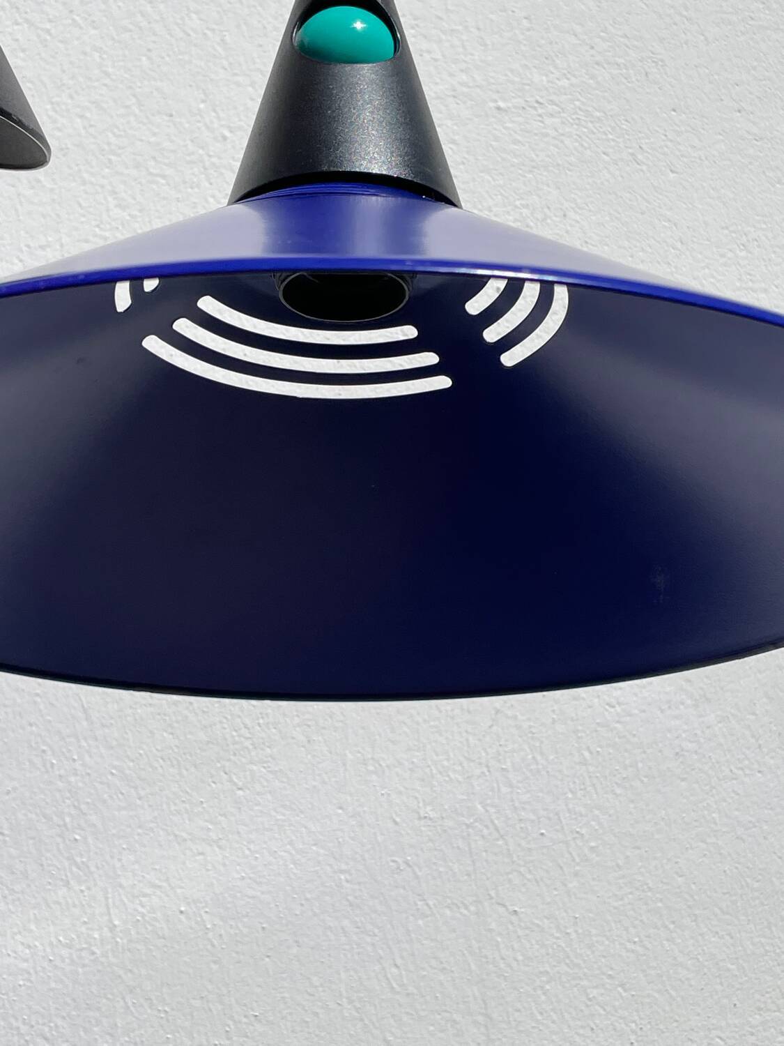 Postmodern blue metal pendant light Glossy
