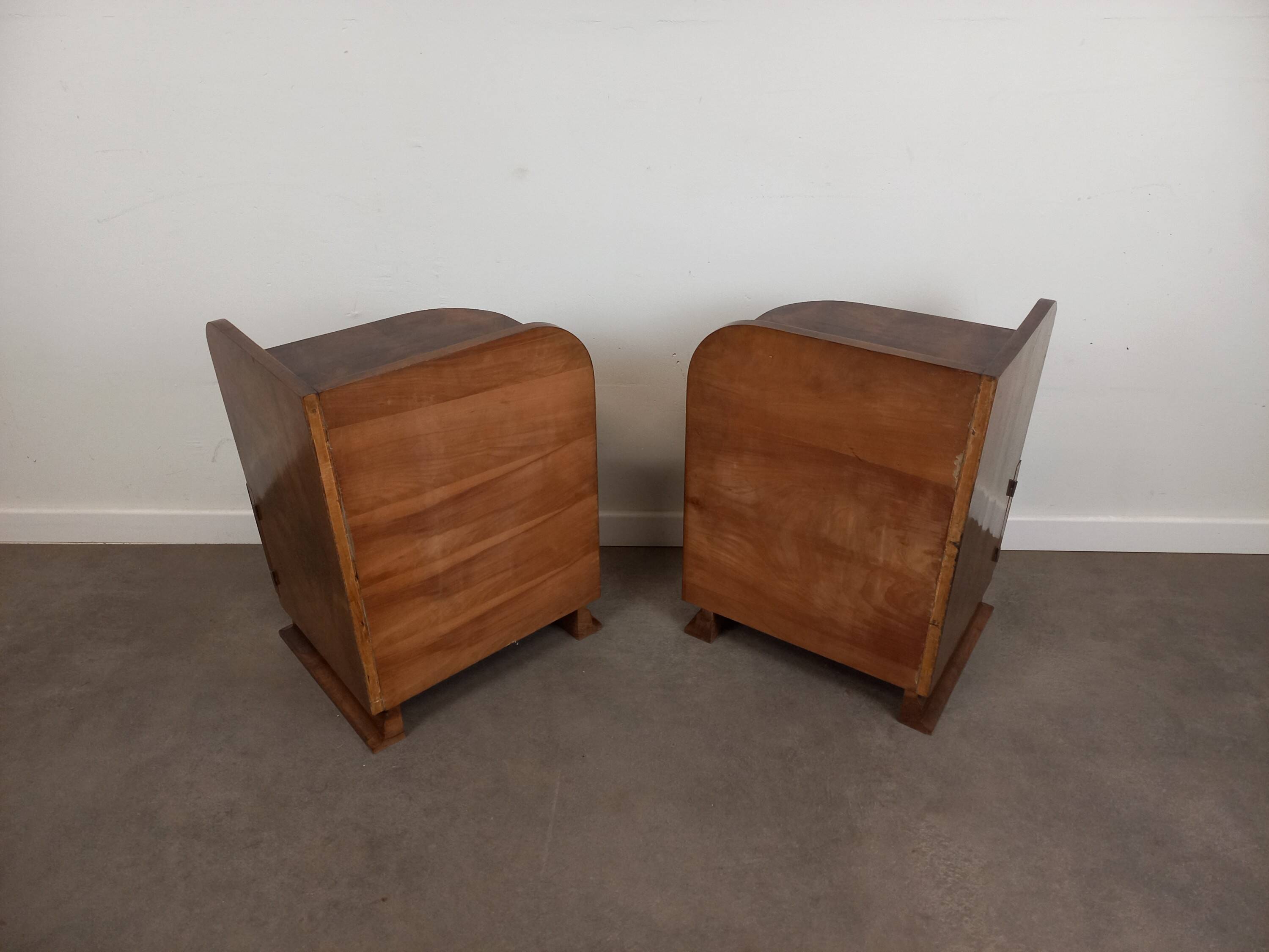 Pair of Art Deco bedside tables