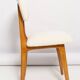 Chaise de salle à manger "Butterfly" style milieu du siècle, bouclé crème clair, Pologne, 1960s