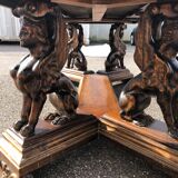 Renaissance-style dining table in solid wood