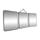 Miroir vintage 1960 triptyque barbier coiffeuse Arpin grenadine - 27 x 69 c