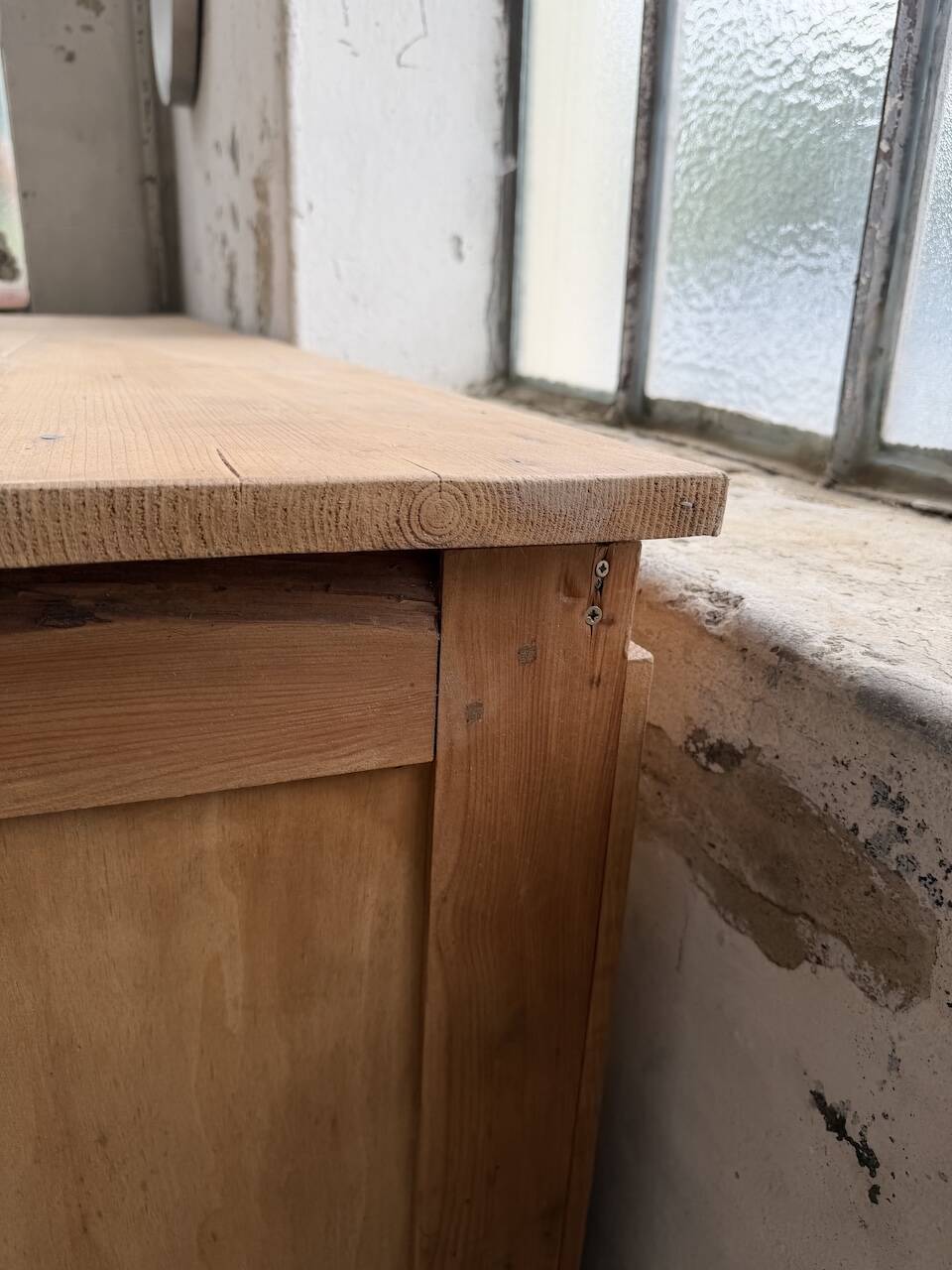Meuble de métier pin XL années 50