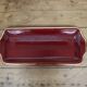 Saint Clément burgundy cake dish with gold trim