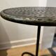 Set of hammered metal tables