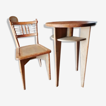 Table ronde et sa chaise, 1960