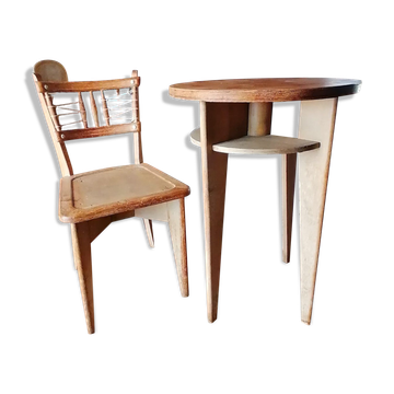 Table ronde et sa chaise, 1960