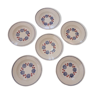 Lot de 6 assiettes creuses Badonviller